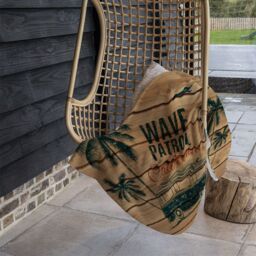 Benjamin Tate Design California Wave Patrol Blanket in Natural - Size: 120 cm x 150 cm - thumbnail 4
