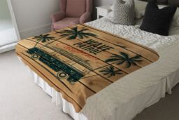 Benjamin Tate Design California Wave Patrol Blanket in Natural - Size: 120 cm x 150 cm - thumbnail 3