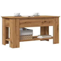 Berkfield Home Coffee Table Artisan Oak 101x49x52 cm Engineered Wood in Brown - Size: 101 x 49 x 52 cm - thumbnail 1