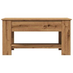 Berkfield Home Coffee Table Artisan Oak 101x49x52 cm Engineered Wood in Brown - Size: 101 x 49 x 52 cm - thumbnail 5