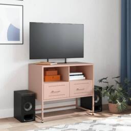 Berkfield Home TV Cabinet Pink 68x39x60.5 cm Steel