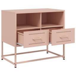 Berkfield Home TV Cabinet Pink 68x39x60.5 cm Steel - thumbnail 9