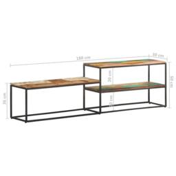 Berkfield Home TV Cabinet 180x30x50 cm Solid Reclaimed Wood in Brown - Size: 180 x 30 x 50 cm - thumbnail 9