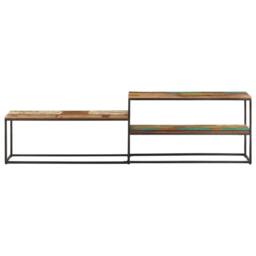 Berkfield Home TV Cabinet 180x30x50 cm Solid Reclaimed Wood in Brown - Size: 180 x 30 x 50 cm - thumbnail 3