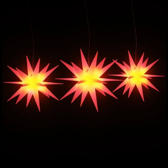 Berkfield Home Festive Christmas Lights with LEDs 3 pcs Foldable Red - image 1