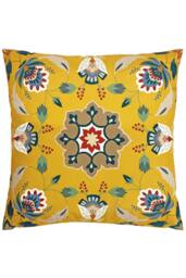 Furn Folk Flora Geometric Water & UV Resistant Outdoor Cushion in Yellow