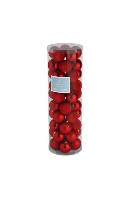 KDMD 48 Red Baubles 10cm Christmas Ornament - image 1