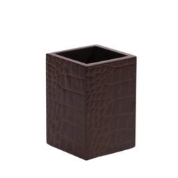 Posh Trading Company Chelsea Pen Holder - Vintage Croc in Brown - thumbnail 2