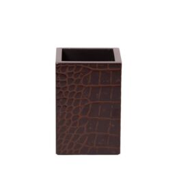 Posh Trading Company Chelsea Pen Holder - Vintage Croc in Brown - thumbnail 1