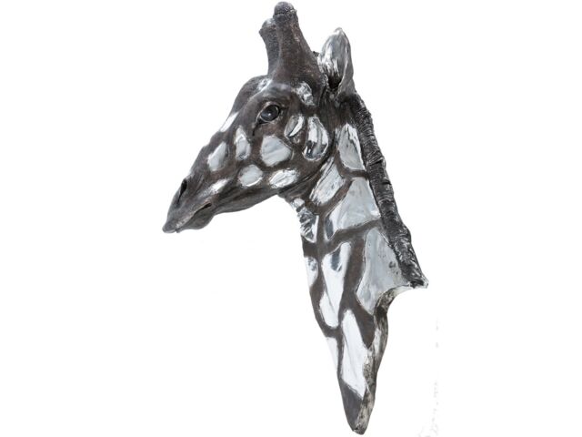 Libra Interiors Dappled Silver Giraffe Head Wall Plaque - image 1