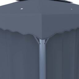 Berkfield Home Gazebo with Curtain 4x3 m Anthracite Aluminium in Dark Grey - thumbnail 6