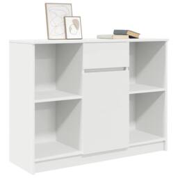 Berkfield Home Sideboard with Drawer White 101x35x76 cm Engineered Wood - Size: 101 x 35 x 76 cm - thumbnail 4