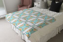Benjamin Tate Design Colorful Textile Design Blanket in Natural - Size: 120 cm x 150 cm - thumbnail 3