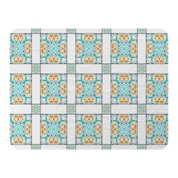 Benjamin Tate Design Colorful Textile Design Blanket in Natural - Size: 120 cm x 150 cm - thumbnail 1