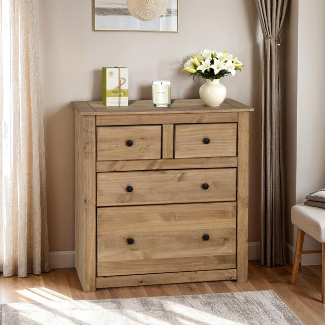 Seconique Panama 2+2 Drawer Chest in Natural - image 1