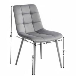 KOSY KOALA Oak Effect Dining Table Set With 2 Grey Velvet Chairs & 1 Grey Bench Dining Room Furniture in Beige - thumbnail 7