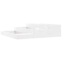 Berkfield Home Planter White 107x107x27 cm Solid Wood Pine - Size: 107 x 107 x 27 cm - thumbnail 3