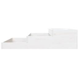 Berkfield Home Planter White 107x107x27 cm Solid Wood Pine - Size: 107 x 107 x 27 cm - thumbnail 5