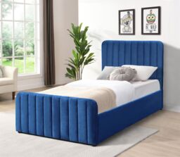 KOSY KOALA Ottoman Gas Lift Storage Bed 4ft Small Double Blue Velvet Bedroom Furniture - thumbnail 6