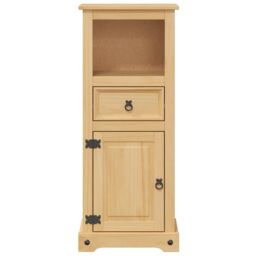 Berkfield Home Bathroom Cabinet Corona 45x33x110 cm Solid Wood Pine in Brown - Size: 45 x 33 x 110 cm - thumbnail 5