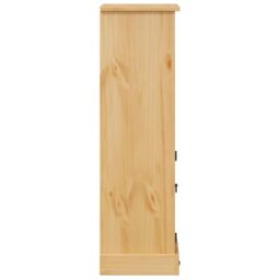Berkfield Home Bathroom Cabinet Corona 45x33x110 cm Solid Wood Pine in Brown - Size: 45 x 33 x 110 cm - thumbnail 6