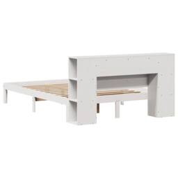 Berkfield Home Bookcase Bed without Mattress White 160x200cm Solid Wood Pine - Size: 160x200 cm - thumbnail 8