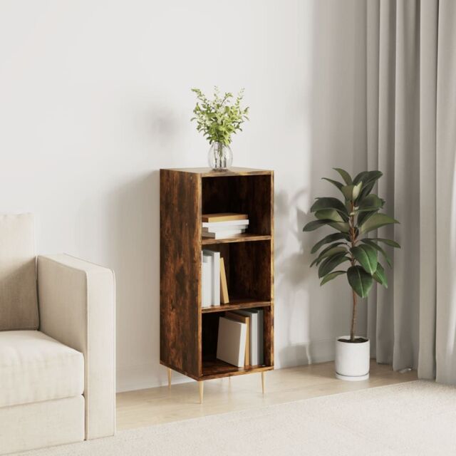 Berkfield Home Sideboard Smoked Oak 34.5x32.5x90 cm Engineered Wood in Brown - image 1