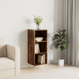 Berkfield Home Sideboard Smoked Oak 34.5x32.5x90 cm Engineered Wood in Brown - thumbnail 1