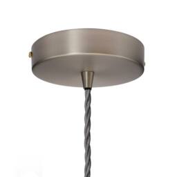 SE Home Burgundy Red Worcester Pendant Light - Brushed Chrome - Grey Twisted - thumbnail 4