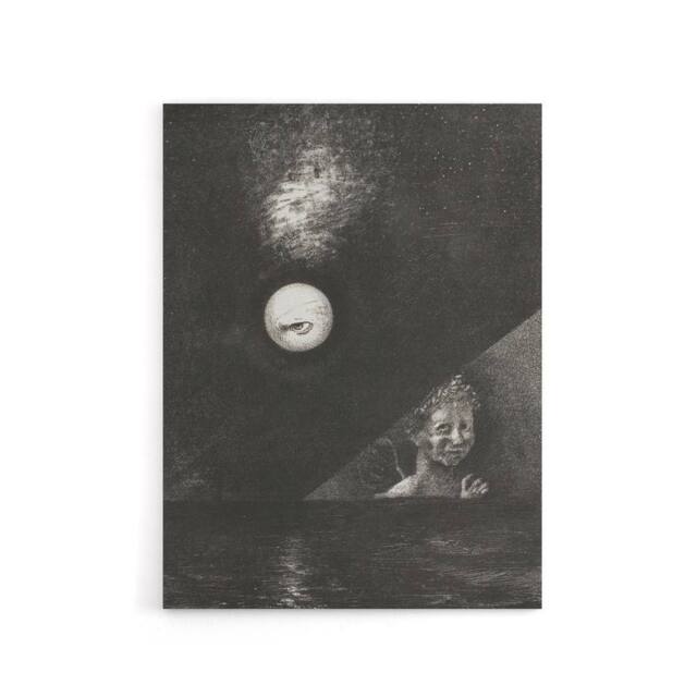 "Artery8 Angel of Certitude & Questioning Eye Redon Canvas Wall Art in Grey - Size: W18"" x H24""" - image 1
