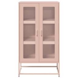 Berkfield Home Highboard Pink 68x39x123 cm Steel - Size: 68 x 39 x 123 cm - thumbnail 5