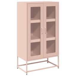 Berkfield Home Highboard Pink 68x39x123 cm Steel - Size: 68 x 39 x 123 cm