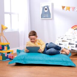icon Kids Bazaar Bag Pink Indoor Outdoor Kids Bean Bag in Aqua - thumbnail 2