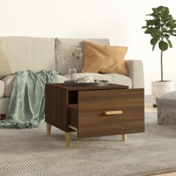 Berkfield Home Coffee Tables 2 pcs Brown Oak 50x50x40 cm Engineered Wood - Size: 50 x 50 x 40 cm - thumbnail 3