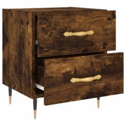 Berkfield Home Modern Bedside Cabinets 2 pcs Smoked Oak 40x35x47.5 cm Engineered Wood in Brown - thumbnail 8