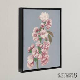 "Artery8 Cherry Blossom Flower Bloom Framed Canvas Wall Art Print Ogawa Kazumasa in Pink - Size: W12"" x H16""" - thumbnail 2