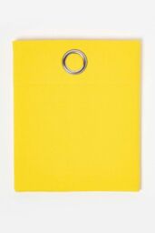 Homescapes Plain Cotton Ready Made Eyelet Curtain Pair in Yellow - Size: 140 cm width x 229 cm drop - thumbnail 3
