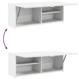 Berkfield Home Decorative Bathroom Wall Cabinet White 80x25x30 cm Engineered Wood - Size: 80 x 25 x 30 cm - thumbnail 9