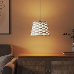 Berkfield Home Charming Ceiling Lamp Shade White √ò20x15 cm Wicker - Size: 20x15 cm
