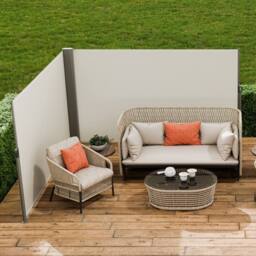 "VEVOR Beige Retractable Awning 63"" x 236"" Aluminium Outdoor Privacy Screen" - thumbnail 8