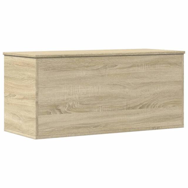 Berkfield Home Storage Box Sonoma Oak 100x42x46 cm Engineered Wood in Light Tan - Size: 100 x 42 x 46 cm - image 1
