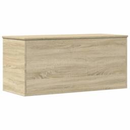 Berkfield Home Storage Box Sonoma Oak 100x42x46 cm Engineered Wood in Light Tan - Size: 100 x 42 x 46 cm - thumbnail 1