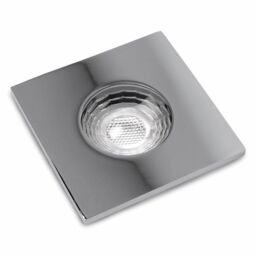 SE Home 10 PACK - Polished Chrome GU10 Square Fire Rated Downlight - IP65 in Silver - thumbnail 2