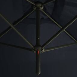 Berkfield Home Double Garden Parasol with Steel Pole Anthracite 600x300 cm in Black - thumbnail 5