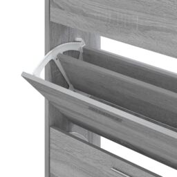 Berkfield Home Shoe Cabinet Grey Sonoma 63x24x103 cm Engineered Wood - Size: 63 x 24 x 103 cm - thumbnail 6
