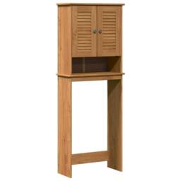 Berkfield Home Toilet Cabinet Honey brown 60 x 27 x 161 cm Solid pine wood - thumbnail 3