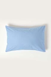 Homescapes Egyptian Cotton Housewife Pillowcase 200 TC, Standard Size in Blue