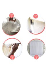 Neel Blue 4x8 Metres Ice Silk Backdrop Wrinkle-Free Polyester Background Curtain Drapes in White - thumbnail 4