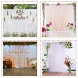 Neel Blue 4x8 Metres Ice Silk Backdrop Wrinkle-Free Polyester Background Curtain Drapes in White - thumbnail 7