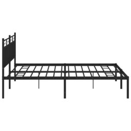 Berkfield Home Metal Bed Frame with Headboard Black 180x200 cm Super King - thumbnail 6